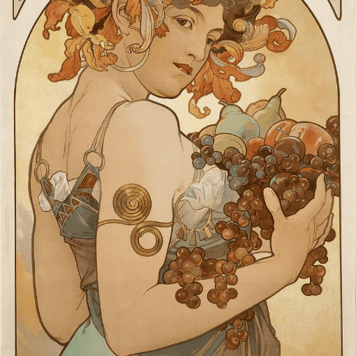 Alfonso Mucha: Frutta, anno 1897