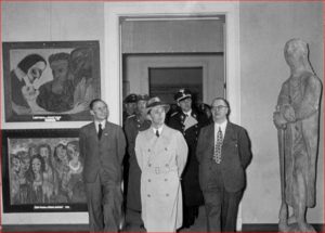 Arte degenerata nella mostra del 1937: La visita di Goebbels.