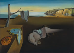 Salvator Dalì: La persistència de la memòria), olio su tela, 24 × 33 cm, anno 1931, Museum of Modern Art di New York.