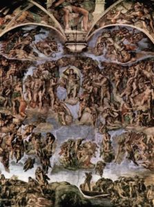 Tecniche della pittura: raffigurazione del Giudizio Universale di Michelangelo