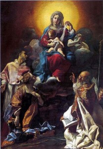 Giovanni Lanfranco: La Vergine con Bambino in gloria