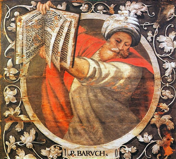 Amalteo Pomponio: Profeta Baruch - Lacunare già nella chiesa di san Giovanni Gemona del Friuli, 131 x 145 cm., Museo Civico di Gemona