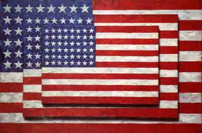 Jasper Johns - Tre bandiere