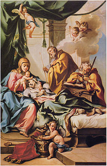 Francesco Monti: Morte di Sant'Anna, anno 1740, chiesa di San Zeno al Foro, Brescia.