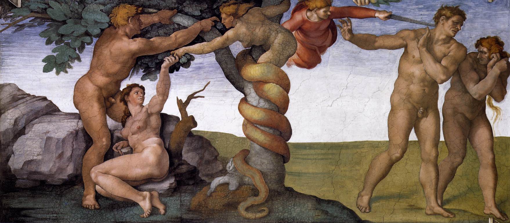 Michelangelo: Il peccato originale e la Cacciata dall'Eden nella Cappella Sistina.