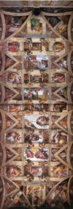 Michelangelo Buonarroti: La decorazione della volta della Cappella Sistina.