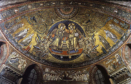 Jacopo Torriti: L'incoronazione (mosaico absidale) della basilica di Santa Maria Maggiore