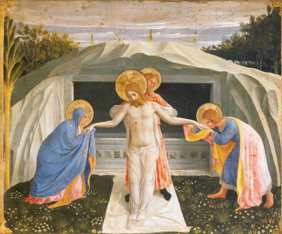 Beato Angelico: Cristo morto con la Vergine e i santi, o Pietà (Monaco)