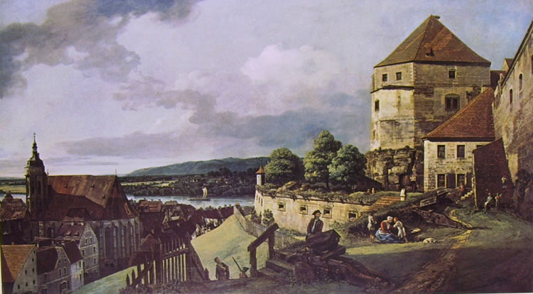 Bellotto: Pirna - la città e l'Elba dalla Fortezza di Sonnenstein