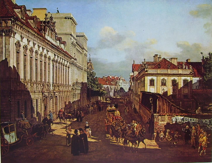 Bellotto: Varsavia - via Miodowa, da sud-est verso nord-oves
