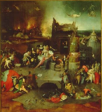 Hieronymus Bosch: Trittico delle tentazioni - Le tentazioni di Sant'Antonio