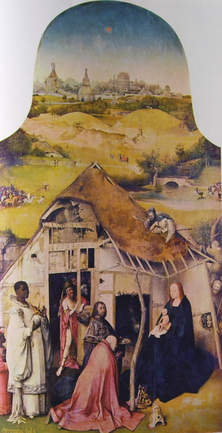 Hieronymus Bosch: Trittico dell'Epifania - L'adorazione dei magi