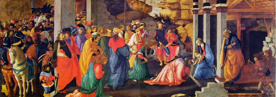 Il Botticelli: Adorazione dei magi (Londra) su tavola rettangolare