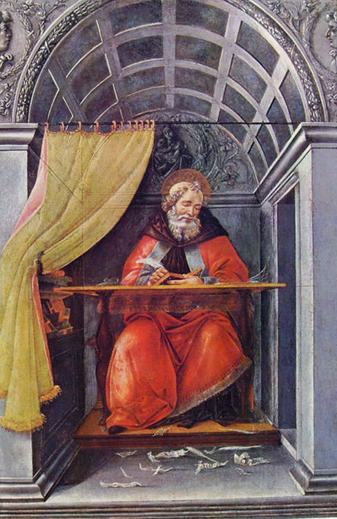 Il Botticelli: Sant'Agostino nello studio (Uffizi)