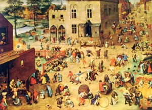 Bruegel: Giochi di fanciulli, cm. 118 x 161, Kunsthistorisches Museum, Vienna.