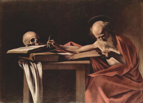 Caravaggio: I due "San Girolamo Scrivente", questo nella Galleria Borghese