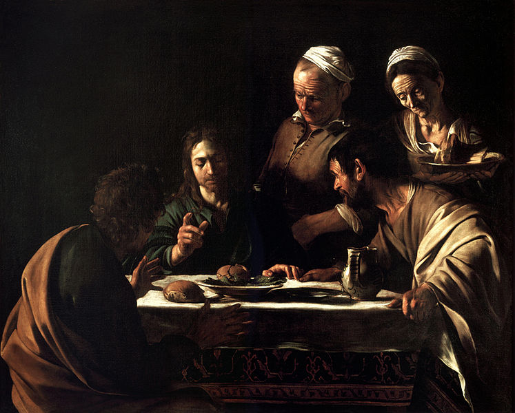 Il Caravaggio: La cena in Emmaus (Brera)