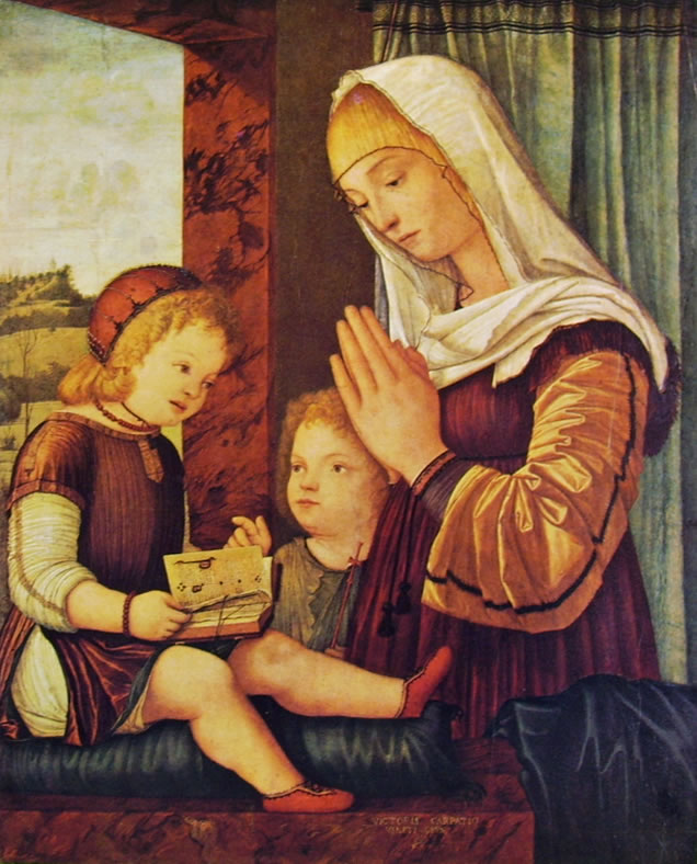 Carpaccio: Madonna e San Giovannino in adorazione del Bambino
