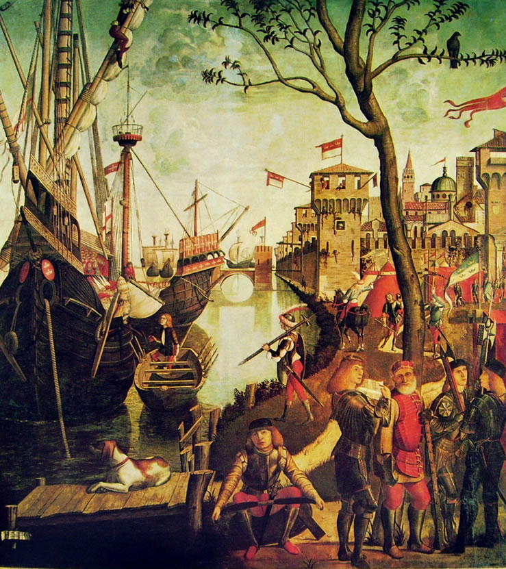 Carpaccio: L'arrivo a Colonia (Accademia di Venezia)