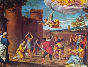 Annibale Carracci: Martirio di Santo Stefano, cm. 40 x 53, Louvre Parigi.