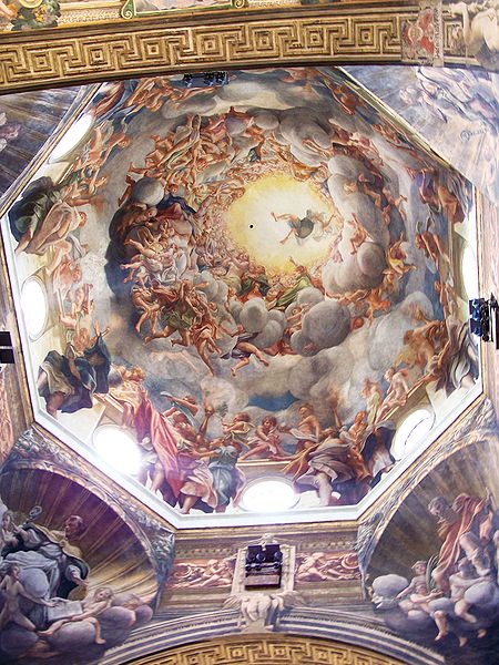 Affreschi nel duomo di Parma: L'Assunzione della Vergine, veduta complessiva