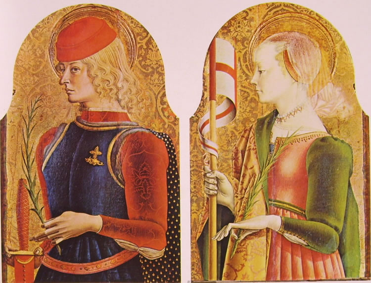 Carlo Crivelli: Polittico del duomo di Ascoli - San Giorgio e Sant'Orsola