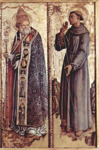 Carlo Crivelli: Polittico di Massa Fermana - Santi Silvestro e Francesco