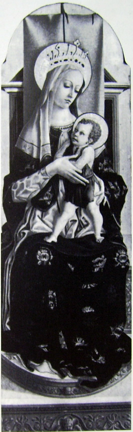 Carlo Crivelli: Polittico di Montefiore - Madonna col Bambino in trono