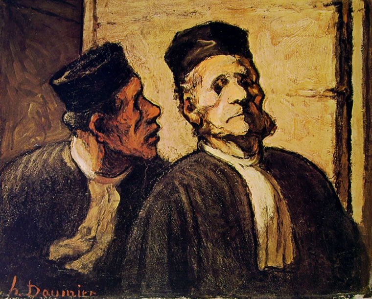 Honoré Daumier: Due avvocati in conversazione