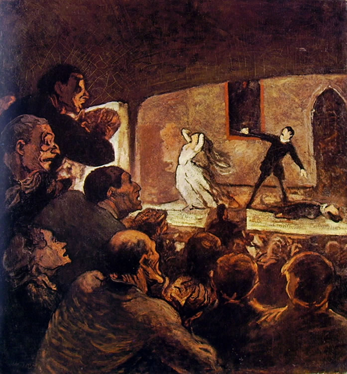 Honoré Daumier: "A teatro" (Monaco)