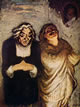 15 Daumier - Attori comici in scena