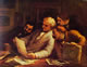17 Daumier - Quattro appassionati di stampe
