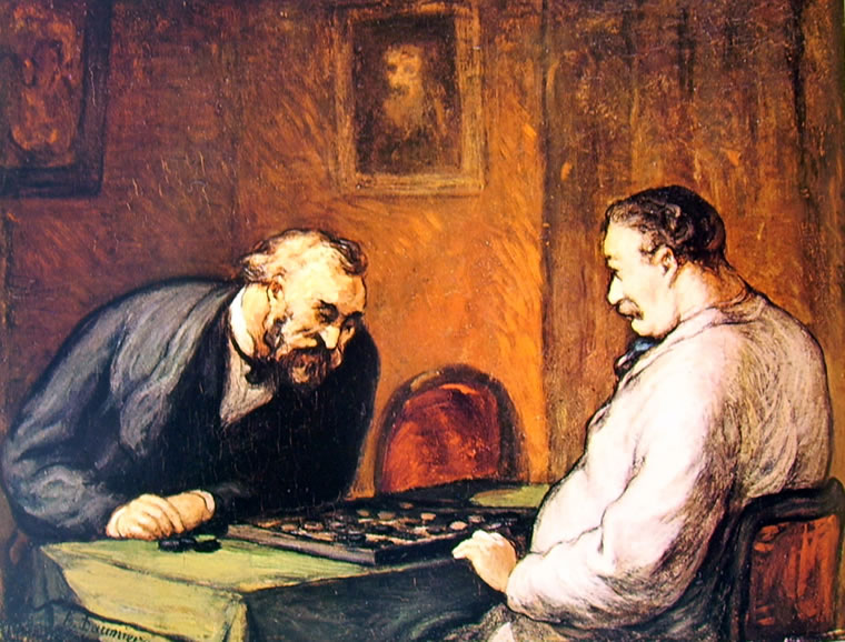 Honoré Daumier: Partita a dama (Winterthur)