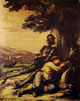 24 Daumier - Don Chisciotte e Sancio Pancia sotto un albero