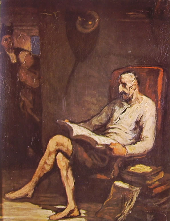 Honoré Daumier: Don Chisciotte in lettura (Melbourne)