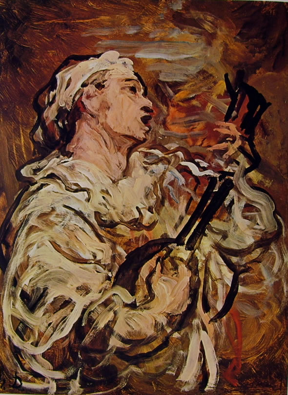 Honoré Daumier: Pierrot che suona il mandolino (Winterthur)