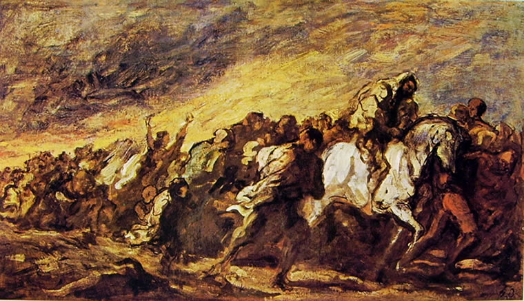 Honoré Daumier: Folla in marcia