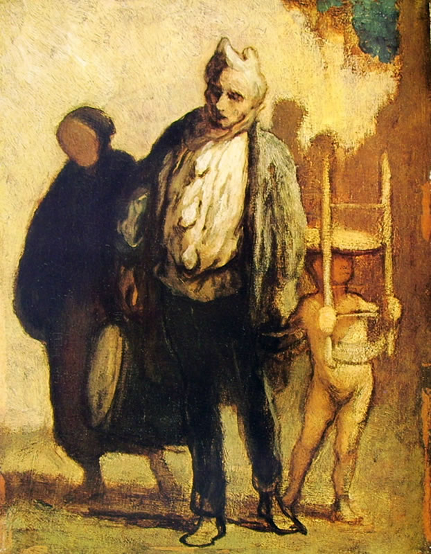 Honoré Daumier: Saltimbanchi in cammino