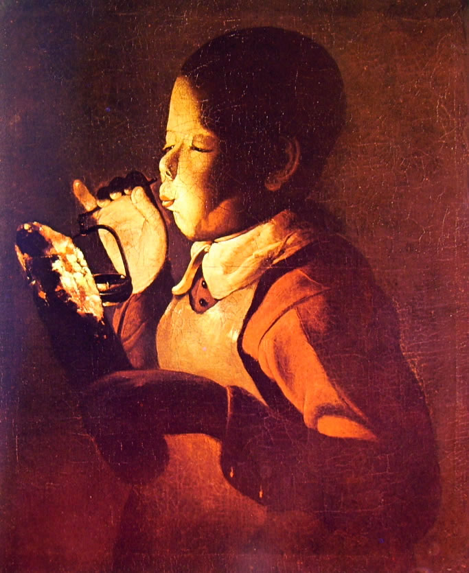 Georges de La Tour: Ragazzo che soffia su una lampada