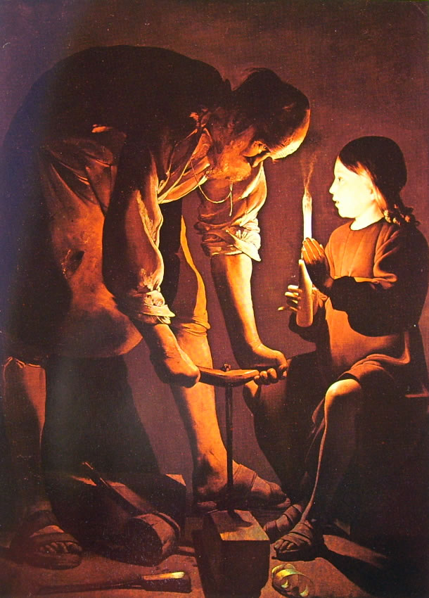 Georges de La Tour: San Giuseppe falegname (Louvre)