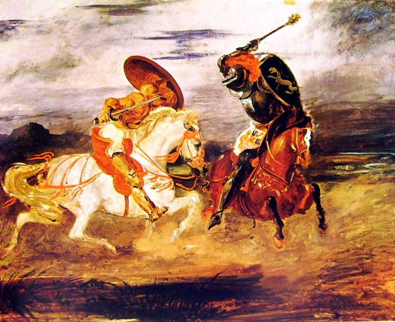 Eugène Delacroix: Combattimento di due cavalieri