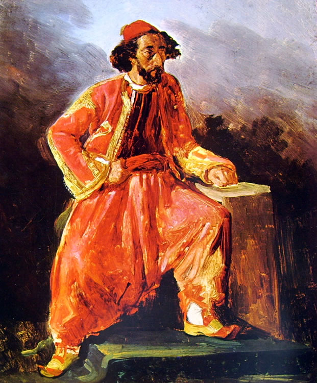 Eugène Delacroix: Turco seduto (Louvre)