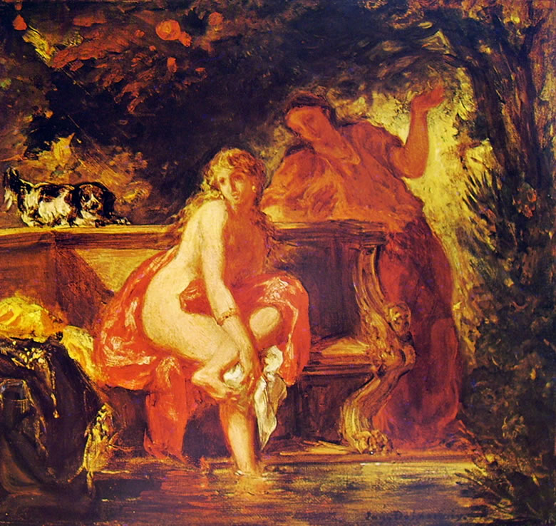 Susanna al bagno (Bagnante) di  Eugène Delacroix