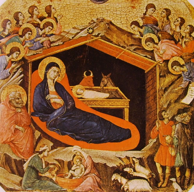 Duccio di Buoninsegna: Maestà - Predella (recto): La Natività (Washington)