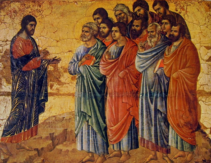 Duccio di Buoninsegna: Maestà - L'Apparizione di Cristo sul monte della Galilea (Siena)