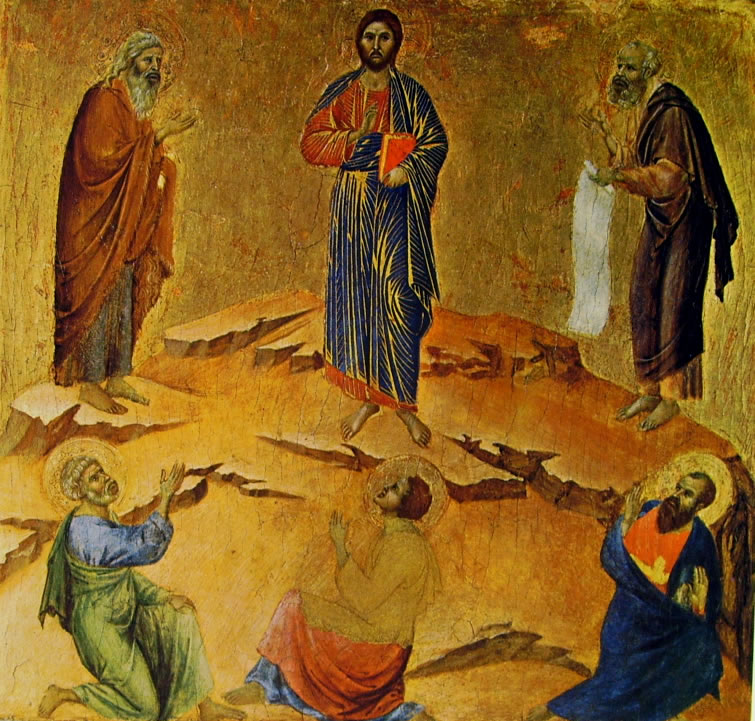 Duccio di Buoninsegna: Predella (verso) - La Trasfigurazione (National Gallery di Londra)