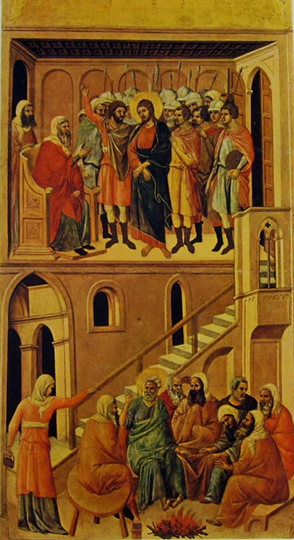 Registro principale (verso) - Cristo davanti ad Anna ed il Diniego di Pietro