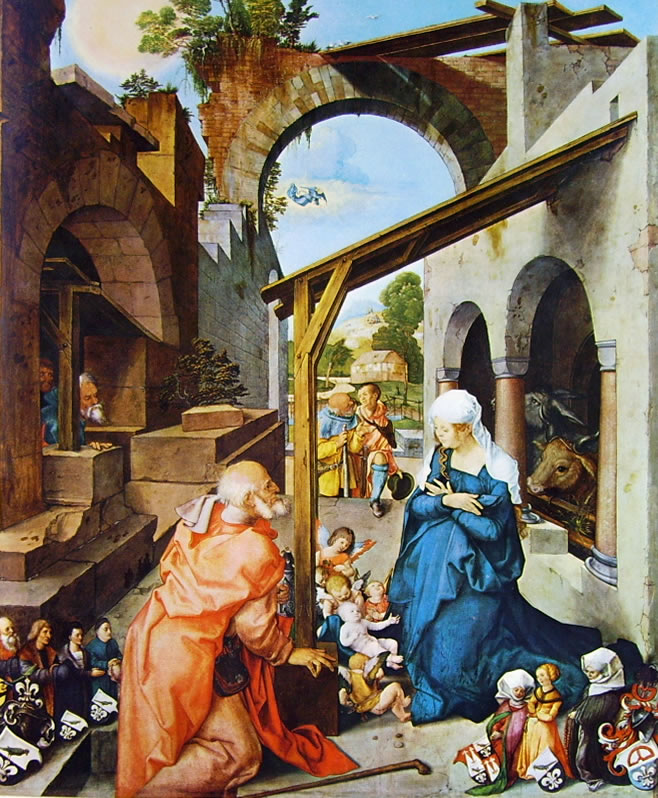 Albrecht Dürer: Altare di Paumgartner - Particolare della Natività