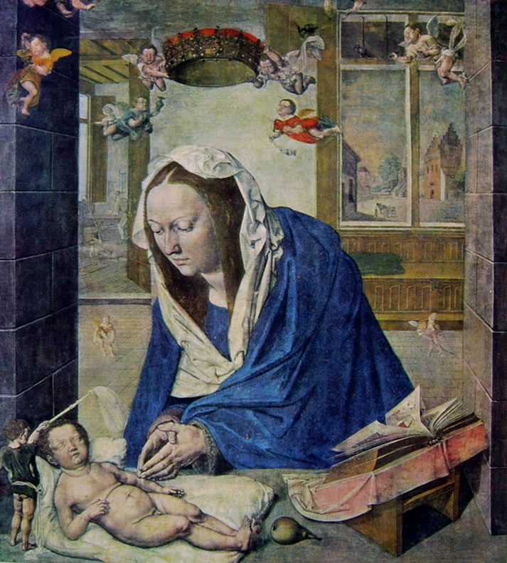 Albrecht Dürer: Altare di Dresda - L'adorazione del bambino