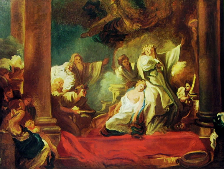 Jean-Honoré Fragonard: Coreso e Calliroe (Anger)